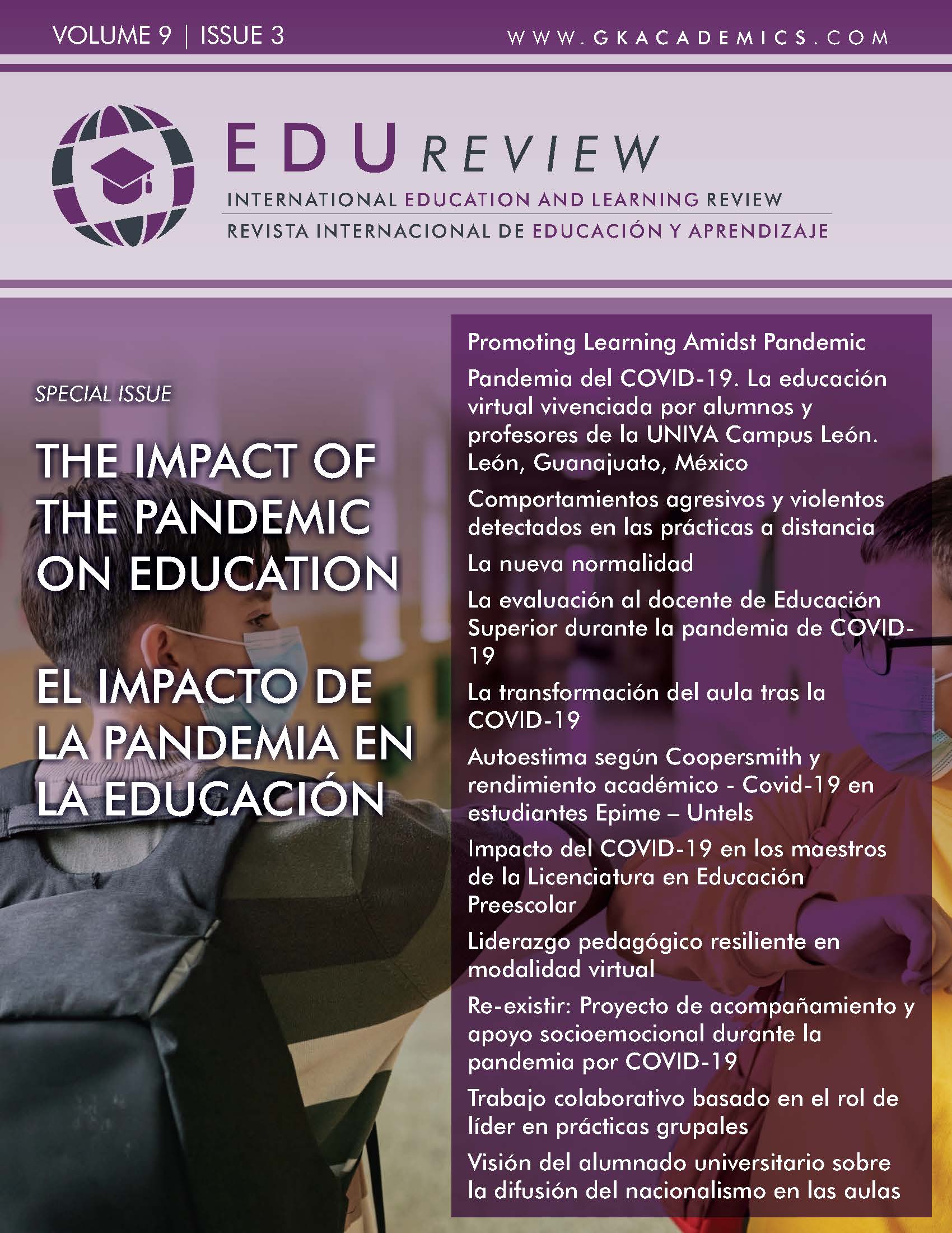 					View Vol. 9 No. 3 (2021): Special Issue - "The Impact of the Pandemic on Education"
				